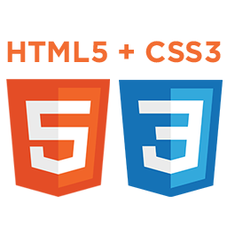 Standard pure HTML5 and CSS3 web design