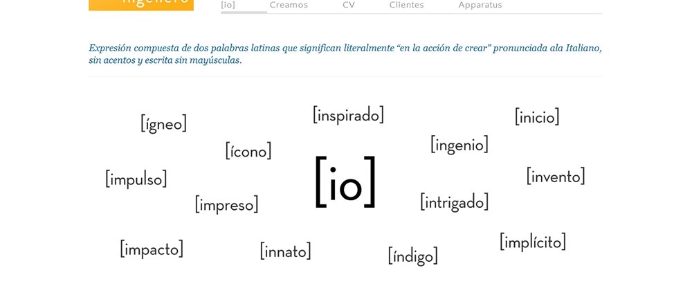 ingenero's website first frontpage web design